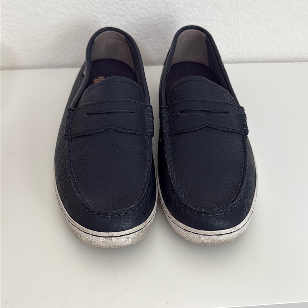 Cole Haan Navy Leather Loafers